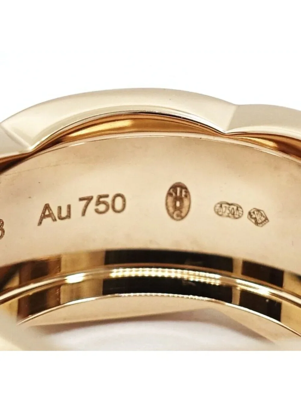 Chanel 18K Pink Gold Coco Crush Ring Large